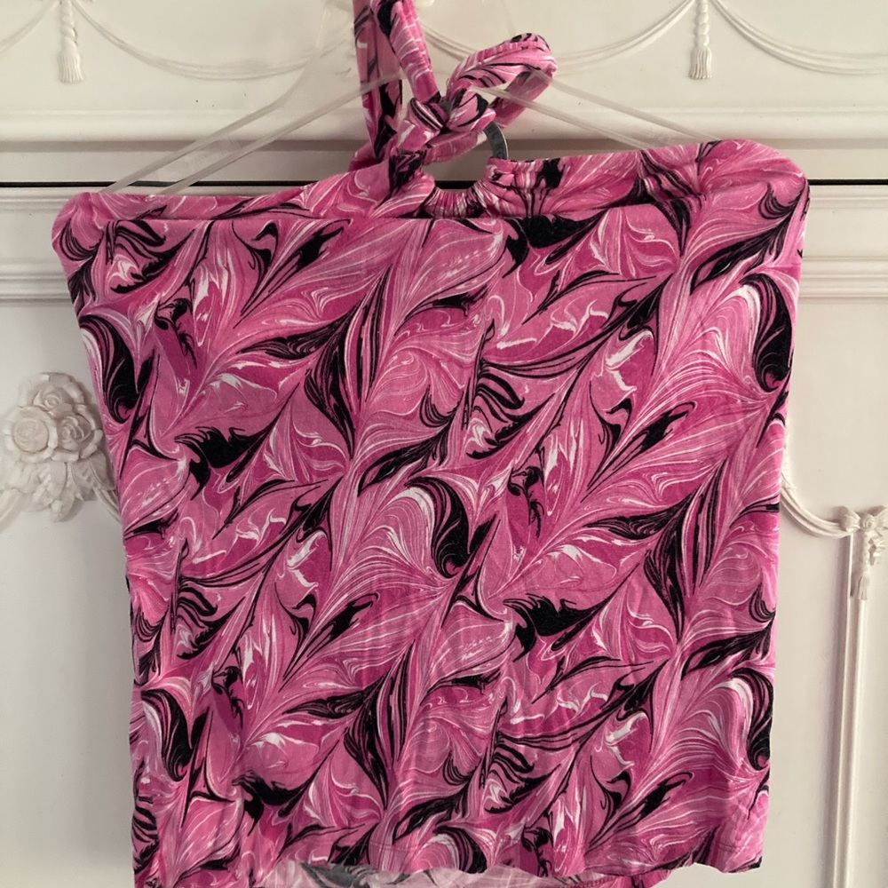 Michael Kors pink/multi halter top
